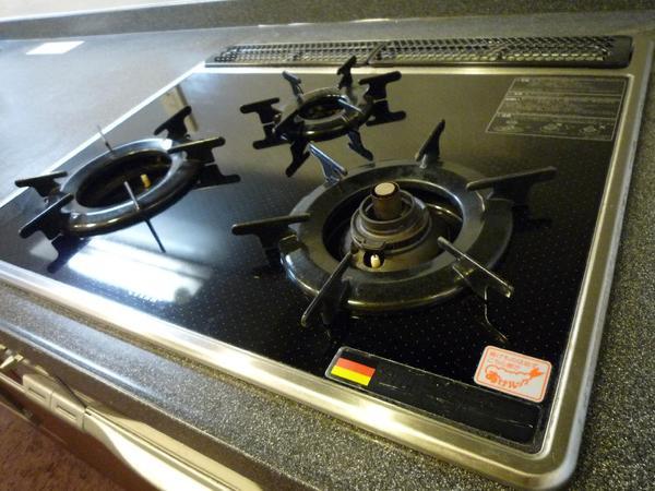 Kitchen. System kitchen gas stove