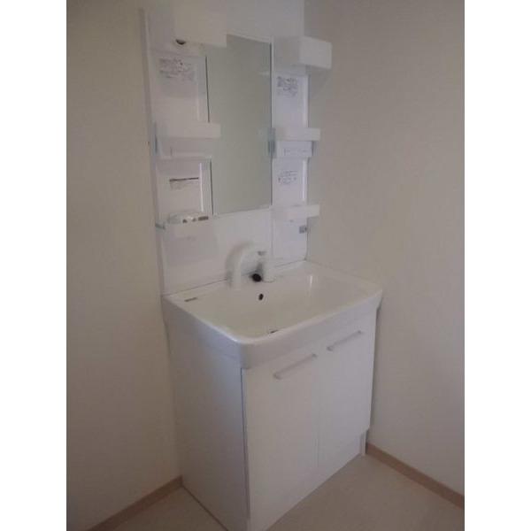 Wash basin, toilet. Washroom