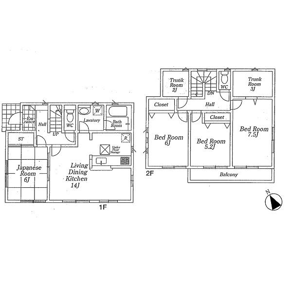Floor plan. 24,800,000 yen, 4LDK, Land area 132.05 sq m , Building area 98.01 sq m
