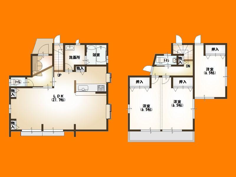 Floor plan. 33,600,000 yen, 3LDK, Land area 133.08 sq m , Building area 93.08 sq m floor plan
