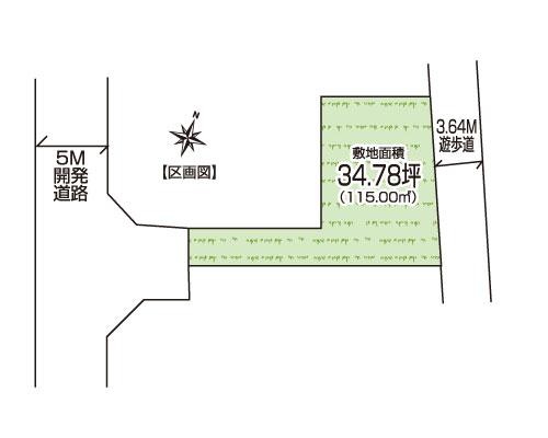 Compartment figure. Land price 29,900,000 yen, Land area 115 sq m