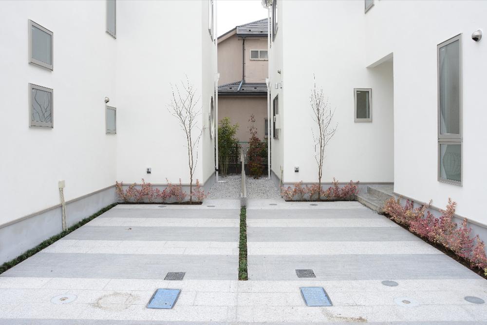 Parking lot. Example of construction