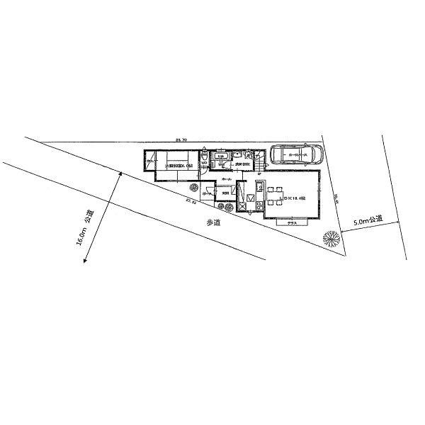 Compartment figure. 42,800,000 yen, 4LDK, Land area 121.18 sq m , Building area 99.37 sq m