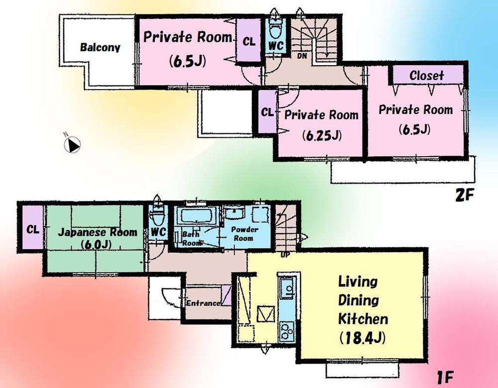 Floor plan. 42,800,000 yen, 4LDK, Land area 121.18 sq m , Building area 99.37 sq m