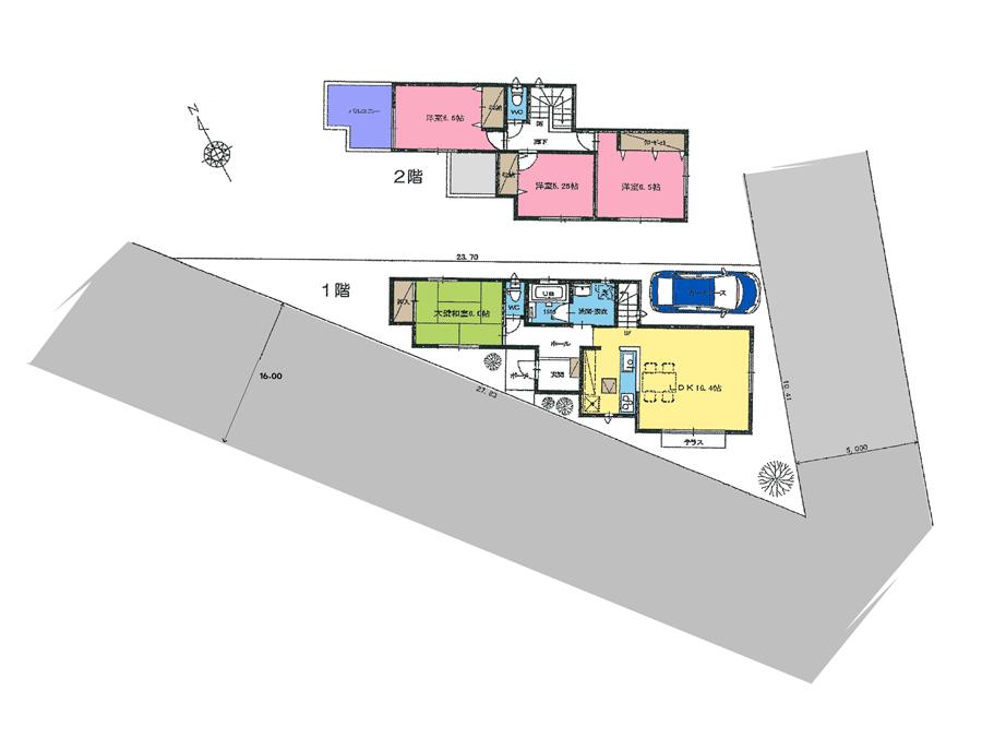 Floor plan. 42,800,000 yen, 4LDK, Land area 121.18 sq m , Building area 99.37 sq m