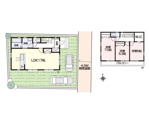 Other local. Building 2 Floor ・ section