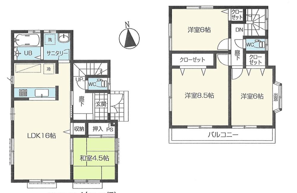 Floor plan. (5 Building), Price 26,800,000 yen, 4LDK, Land area 130.05 sq m , Building area 96.05 sq m