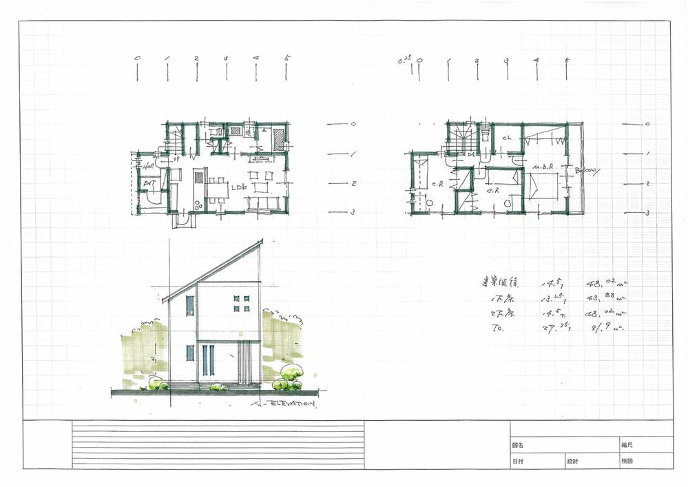 Building plan example (floor plan). Building plan example Building approximate price 17,620,000 yen, Building area 91.9 sq m Cypress family house Sanei create Hachioji housing exhibition hall