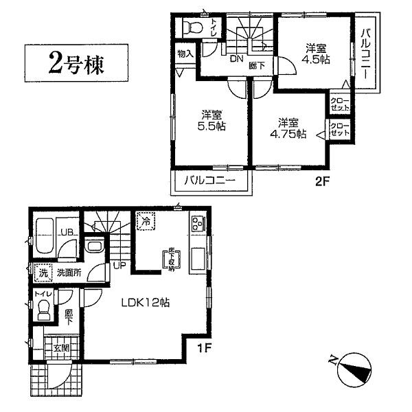 Floor plan. 25,800,000 yen, 3LDK, Land area 68.92 sq m , Building area 66.42 sq m