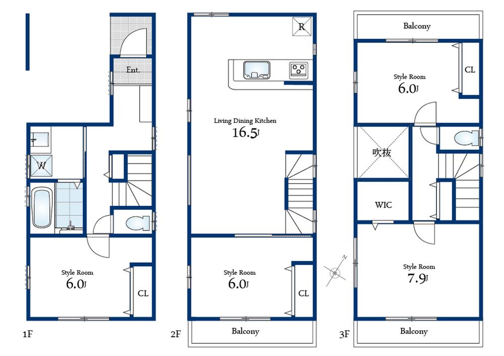 Floor plan. Price 44,800,000 yen, 4LDK, Land area 61.68 sq m , Building area 119.47 sq m