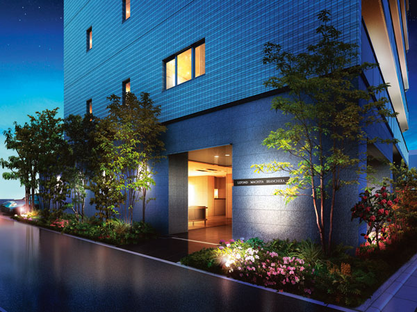 Shared facilities.  [Noble Yingbin space] Complete the step from the bustle in front of the station, Residence come across in a quiet residential area. Its presence to project a dignified appearance is also in harmony with the surrounding landscape, We filled with appropriate grace and style to be referred to as a mansion. (Entrance Rendering)