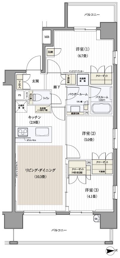 Floor: 3LDK, occupied area: 64.13 sq m, Price: 37,200,000 yen ・ 37,800,000 yen, now on sale