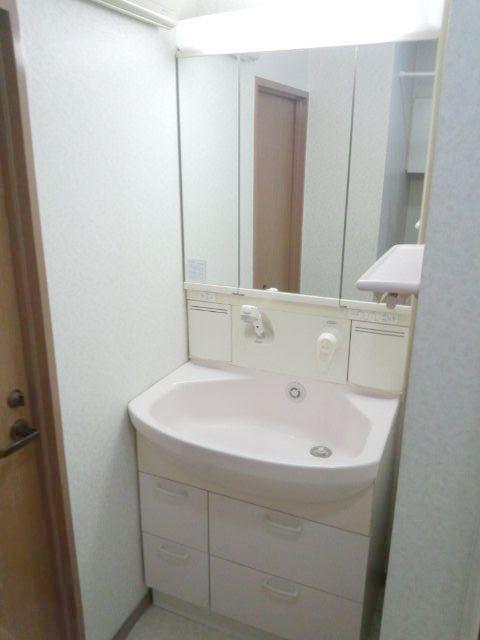 Wash basin, toilet. Bathroom vanity