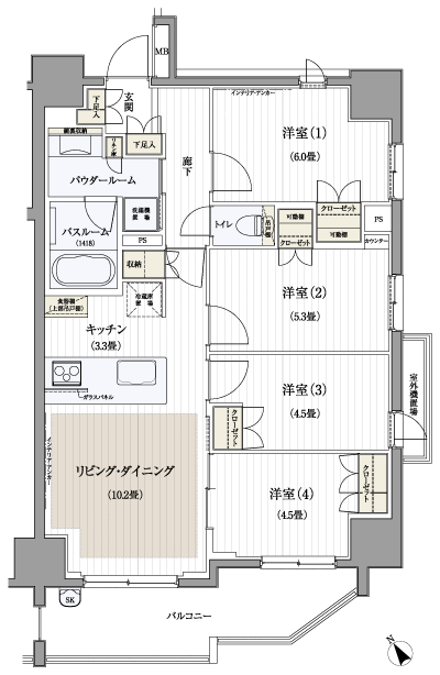 Floor: 4LDK, occupied area: 75.44 sq m, Price: 45,800,000 yen, now on sale