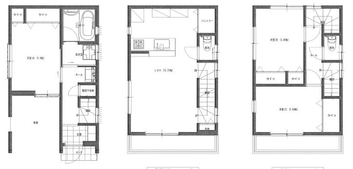 Floor plan. 41 million yen, 3LDK, Land area 43.85 sq m , Building area 90.14 sq m