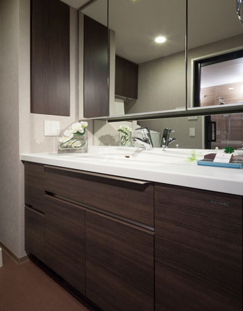 Bathing-wash room.  [Beautiful dresser] Vanity to make a clean utilizing the voice of our voice and hair make-up artist.  ※ Beautiful dresser / Trademark registration Registration No. 5161311 Utility model registration Registration No. 3144760