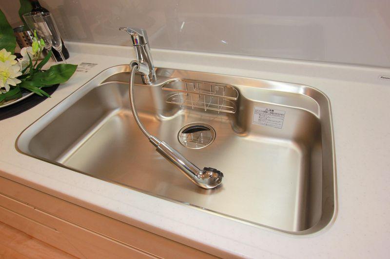 Kitchen. Shower faucet with sink