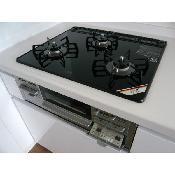 Kitchen. Cleaning music Chin of glass top stove