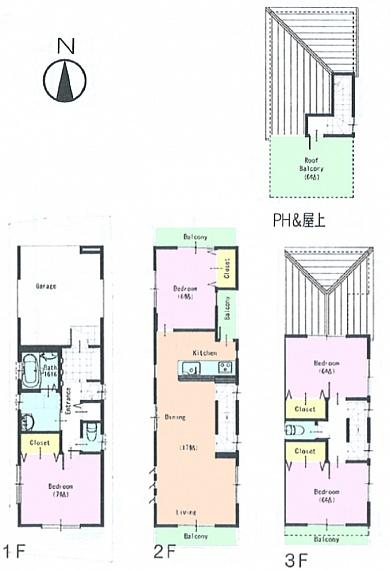 Floor plan. 46,800,000 yen, 4LDK, Land area 67.5 sq m , Building area 111.37 sq m floor plan