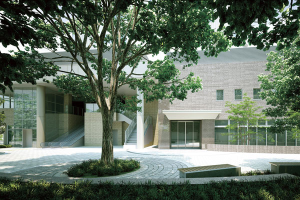 Shared facilities. Entrance Rendering CG