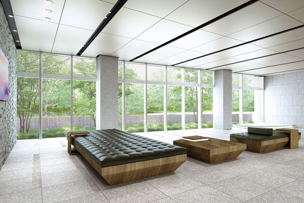 Shared facilities. Entrance Hall Rendering CG