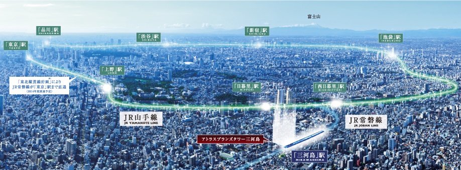 Atlas Brands Tower Mikawashima. (living ・ kitchen ・ bath ・ bathroom ・ toilet ・ balcony ・ terrace ・ Private garden ・ Storage, etc.)