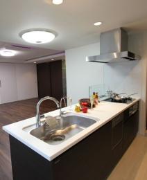 Kitchen. Example of construction. 20 Pledge than of LDK is delicate ingenuity to every detail thought the ease life has been decorated. Kitchen there is a feeling of luxury by the artificial marble, Also have been made a number of casual devised, such as the hotel has been sink such as water purifier.