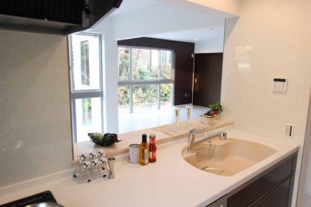 Kitchen. Example of construction. "Suddenly" heart will be healed in the green of living over that desire from the kitchen. Kitchen with the open feeling of the face-to-face kitchen unique is, It boasts friendliness and coziness of use.