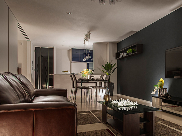 Living.  [living ・ dining] living ・ The dining, Employing an electric floor heating to generate a natural warmth by radiation heat. Not pollute the air, Is a healthy heating to warm the entire room from the feet. It will be the nature and the family gathering place of relaxation.