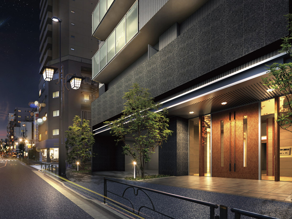 Features of the building.  [entrance] Rendering