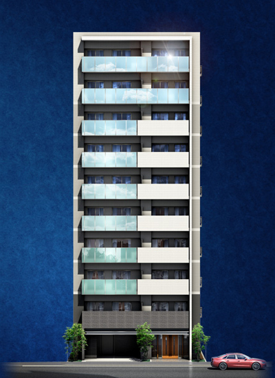 Buildings and facilities. Own ・ To use & Kassel. To adjust the shape of the house to match the living size of the "adjustment Mansion". Condominium 2nd of Daito Trust Construction Co., Ltd. "Jiguze Machiya" is born. (Exterior - Rendering ※ It may be slightly different from the actual one that caused draw based on the drawings. )