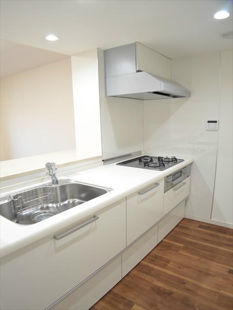 Kitchen. Unified kitchen in white