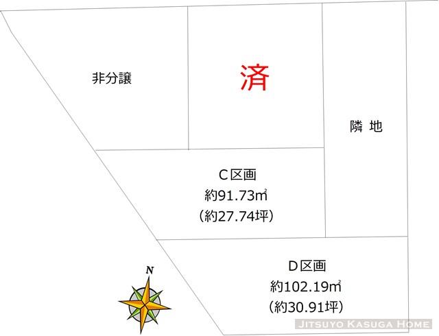 Compartment figure. Land price 99,800,000 yen, Land area 91.73 sq m