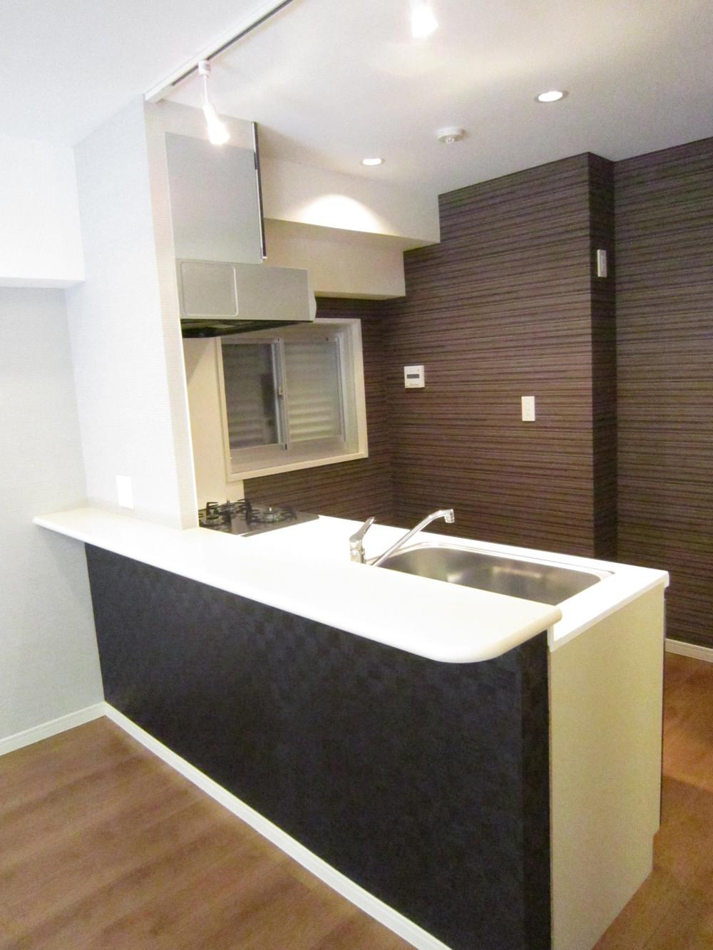 Kitchen. Face-to-face counter kitchen  [Interior enforcement example]