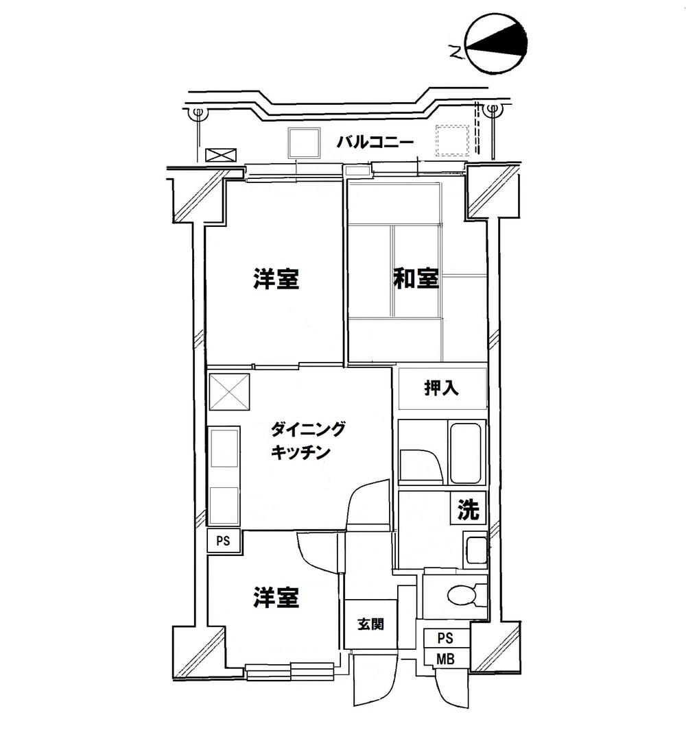 Floor plan. 3DK, Price 28.8 million yen, Occupied area 50.99 sq m , Balcony area 7.12 sq m
