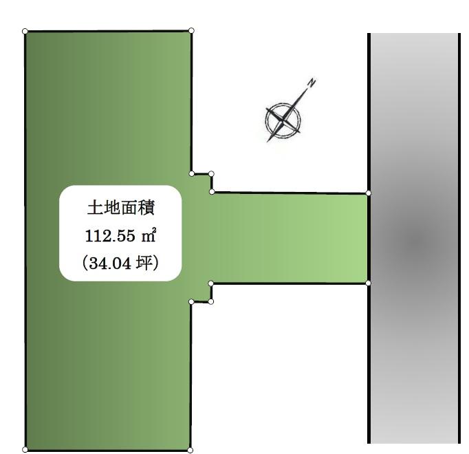 Compartment figure. Land price 58,900,000 yen, Land area 112.55 sq m