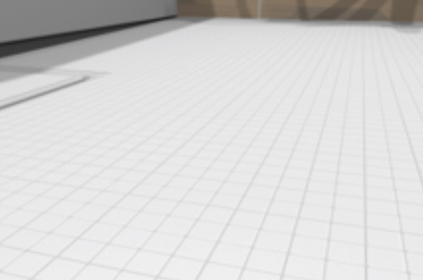 Bathing-wash room.  [Plane floor] Care is now easier because the groove is shallow dirt accumulates difficult. Drainage is easy to dry the floor good.