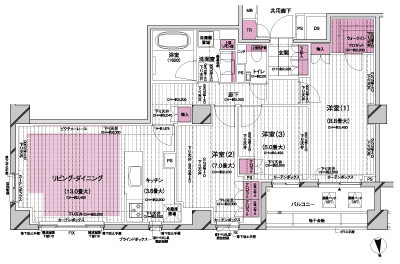 Floor: 3LDK + WIC, the occupied area: 86.86 sq m, Price: 88,800,000 yen, now on sale