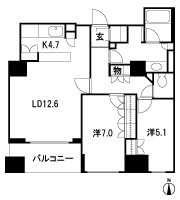 Floor: 2LDK + SIC, the occupied area: 73.91 sq m, Price: 83,900,000 yen, now on sale