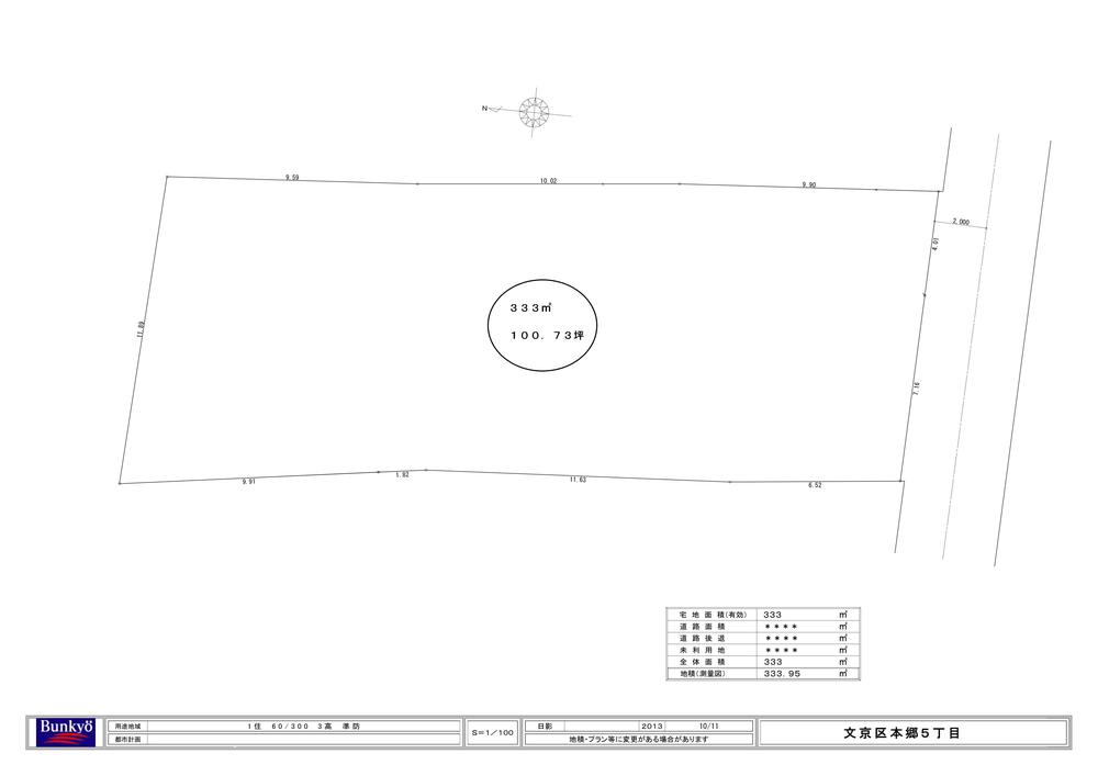 Compartment figure. Land price 108 million yen, Land area 166 sq m