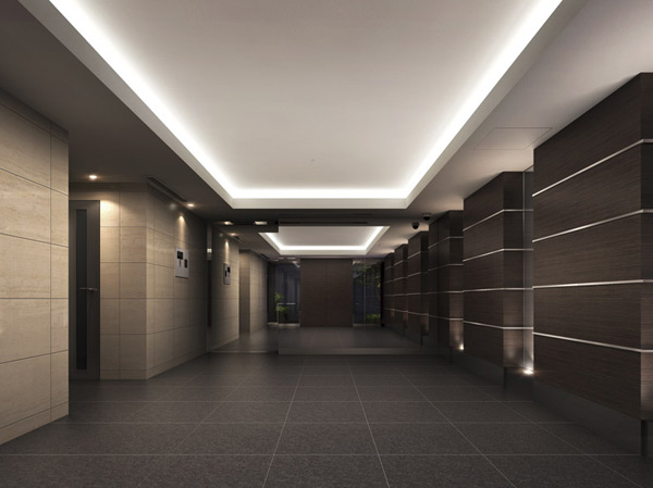 Buildings and facilities. As the face of the low-rise residences, Entrance Hall drifting appropriate calm and sense of quality to greet those who live. To basic chic color, Also full of profound feeling in stylish, And finished with a space of Yingbin guiding for visitors to the inner silence from the outside of the hustle and bustle. (Entrance Hall Rendering)