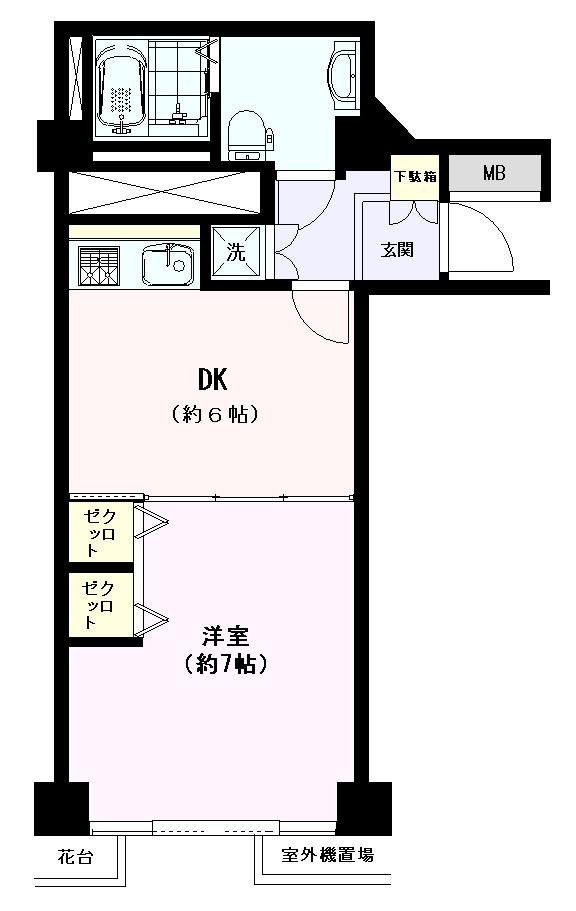 Floor plan. 1DK, Price 16.8 million yen, Occupied area 33.78 sq m