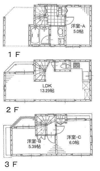 Floor plan. 47,900,000 yen, 3LDK, Land area 40.96 sq m , Building area 73.46 sq m