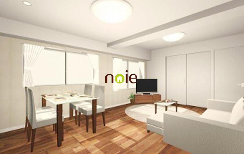 Living. It will be the completion of construction image Bath.  ◆ Vertical space is easy to use to distinguish between the living and dining, Facilitate the arrangement of the furniture.