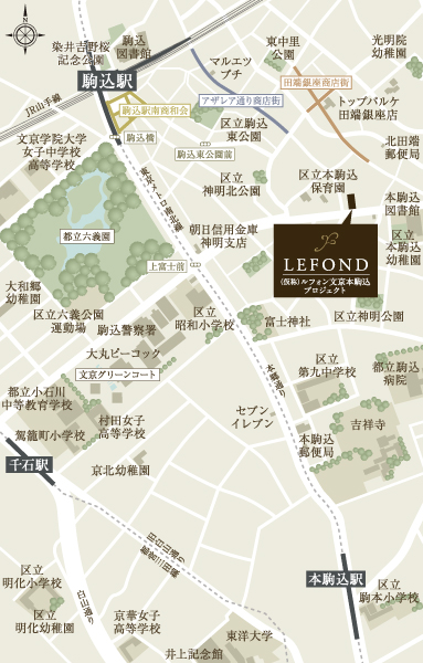 Local guide map (3 station 3 line Available) around local is, Indeed many dotted childcare and education facilities