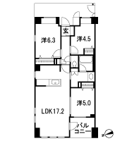 Floor: 2LDK + SR, the occupied area: 69.72 sq m, Price: 56,400,000 yen, now on sale