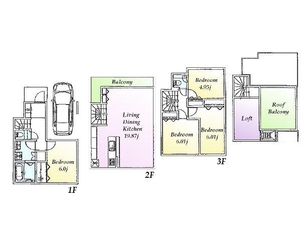 Building plan example (floor plan). Building plan example Building price 17 million yen, Building area 112.71 sq m