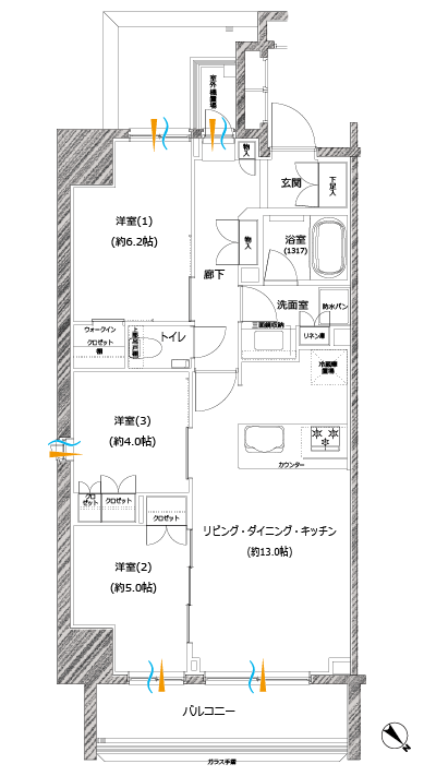 Floor: 3LDK + WIC, the occupied area: 64.21 sq m, Price: TBD
