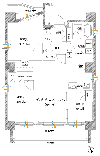 Floor: 3LDK + WIC, the occupied area: 70.52 sq m, Price: TBD