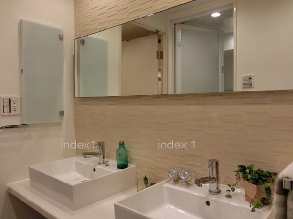 Wash basin, toilet. Ease of use is good in the two basin!